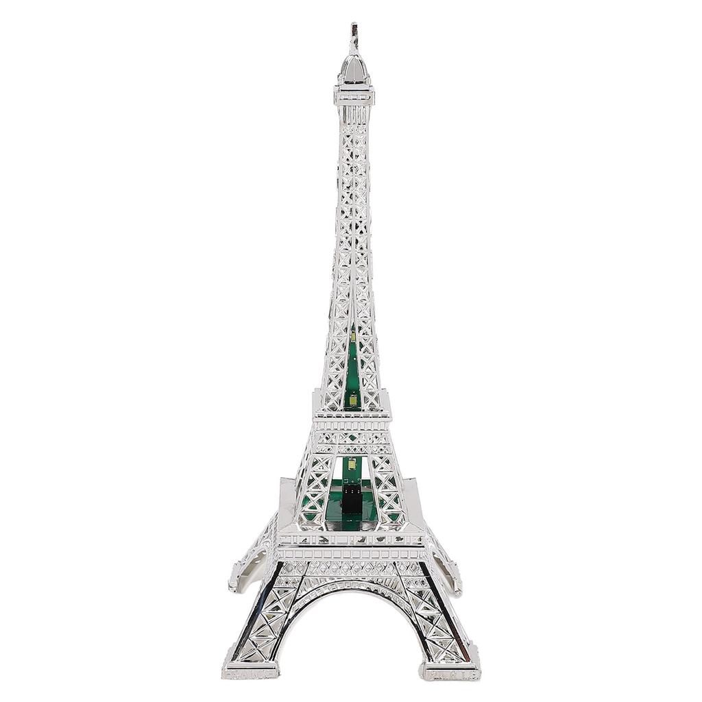 LED Tower Model Zinc Alloy Electroplating Exquisite Carving Light Up France Tower Ornament for Home Decor