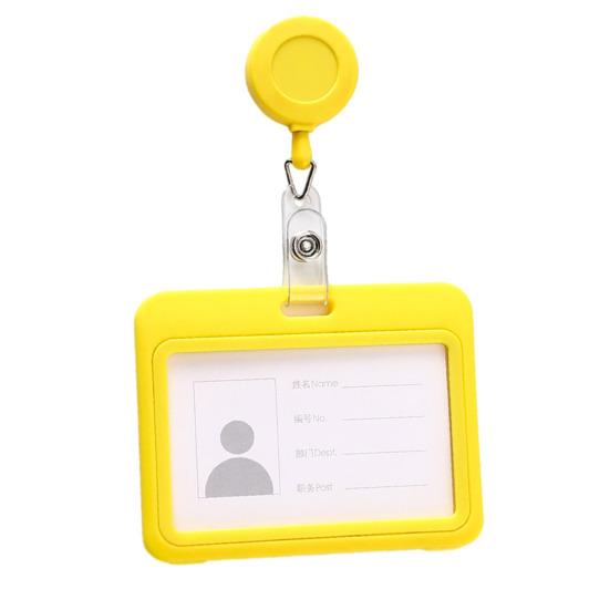 Aluminium Alloy Staff Badge Holder Secure ID Card Case Fade-resistant Work Badge for Work Permits Certificates
