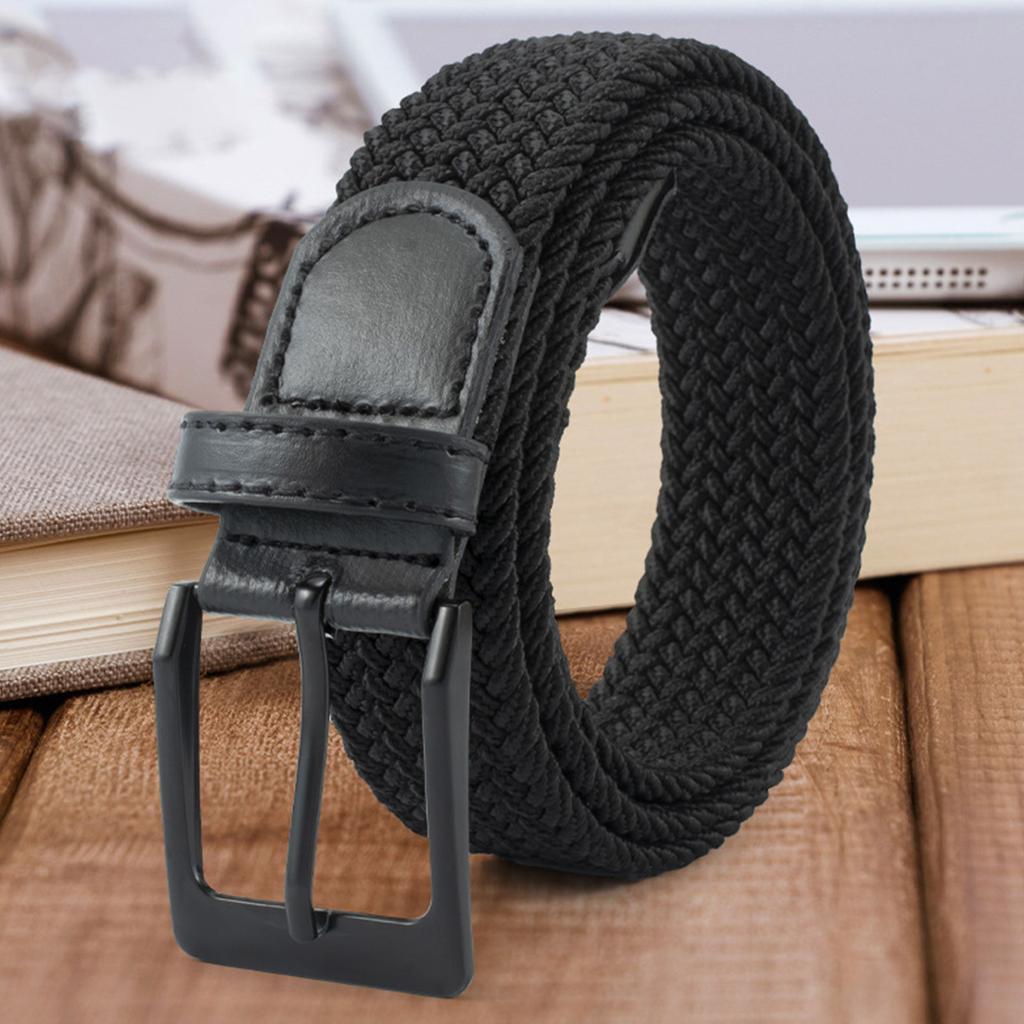 Мужской и женский повседневный ремень, пряжка из сплава, эластичный тканый дышащий ремень из холста, ремень для брюк в корейском стиле