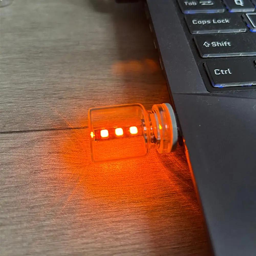 Автомобильный ночник 5 В светодиодная лампа накаливания портативное освещение вилка спальня интерьер автомобиля атмосферные лампы Play USB декоративная лампа O6C2