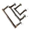 Bird Perch Wood Stand Natural Wood Stick Standing Climbing Bar Paw Grinding Toy for Birds Cage Accessories U-Shape