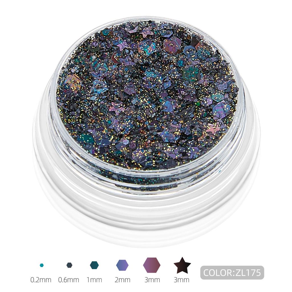 Popular Sequins Gel Glitter Gel Body Facial Hair Eye Stage Makeup Highlight Powder Sequins