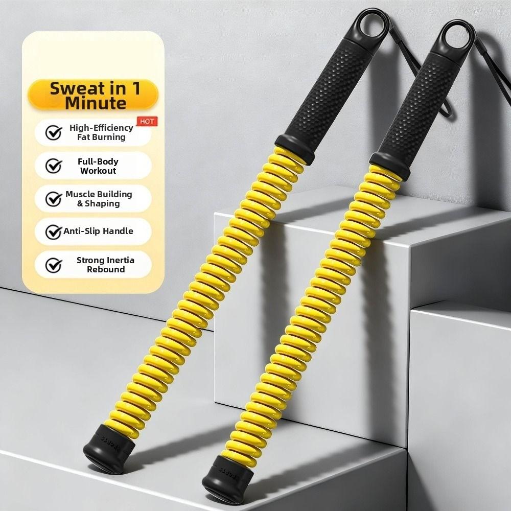 2pcs Ergonomic Grip Strength Training Bar Portable Arm Muscle Trainer Aerobic Exercise