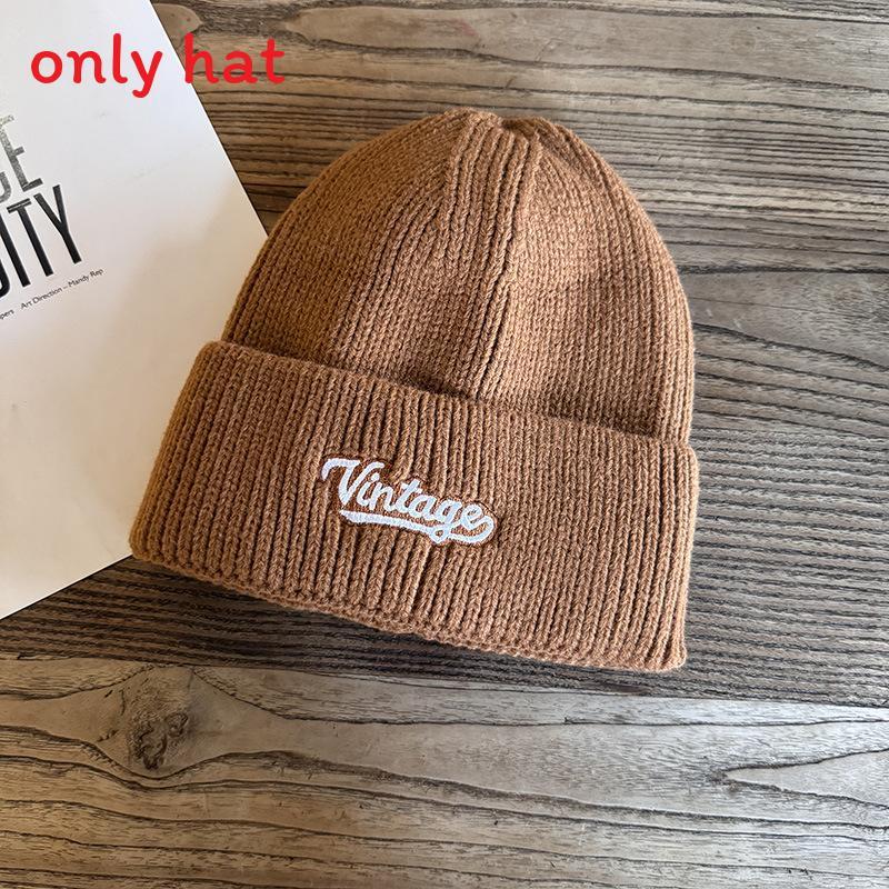 Fashion Letter Embroidery Neutral Casual Warm Knitted Hat For Autumn Winter And