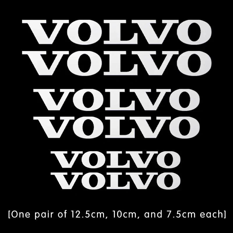 fhsxa1 6Pcs High Temp Resistant Car Brake Caliper Stickers For Volvo XC60 XC90 S60 S90, Waterproof Vinyl Decal Auto Tuning Accessories