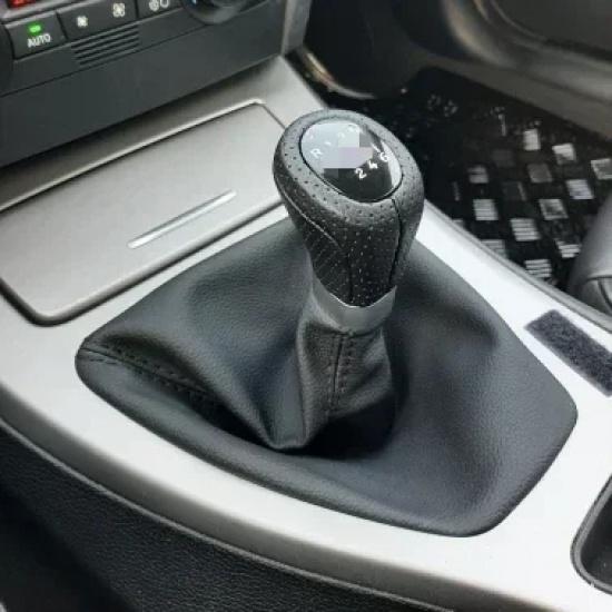 Для BMW E30 E34 E36 E39 E46 E81 E82 E87 E88 E90 E91 E92 E93 E60 Автомобильный кожаный чехол-пыльник рычага переключения передач с рамкой