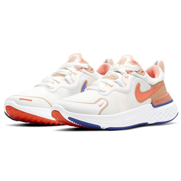 Nike React Miler Electro Orange Женские кроссовки Кремово-белые с парусом DD8502-181