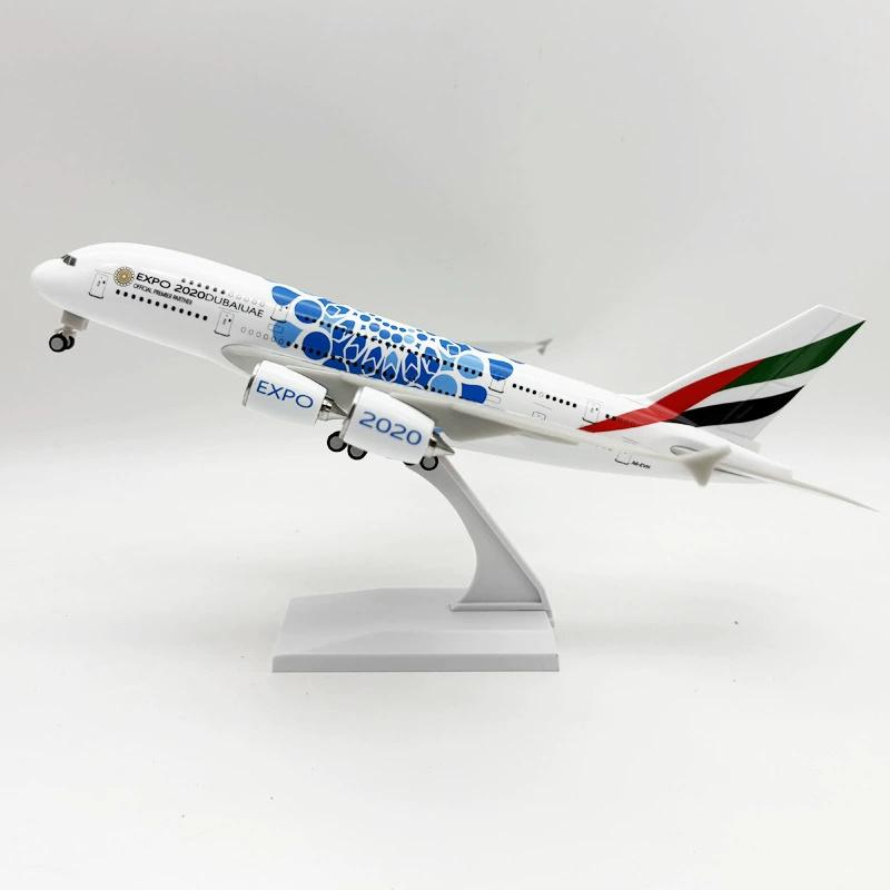 Модель самолета A380 A380 Модели самолетов 30 см Air Expo Dubai 380 Масштаб 1/240 Модель самолета из смолы Дисплей Коллекционный Детские игрушки