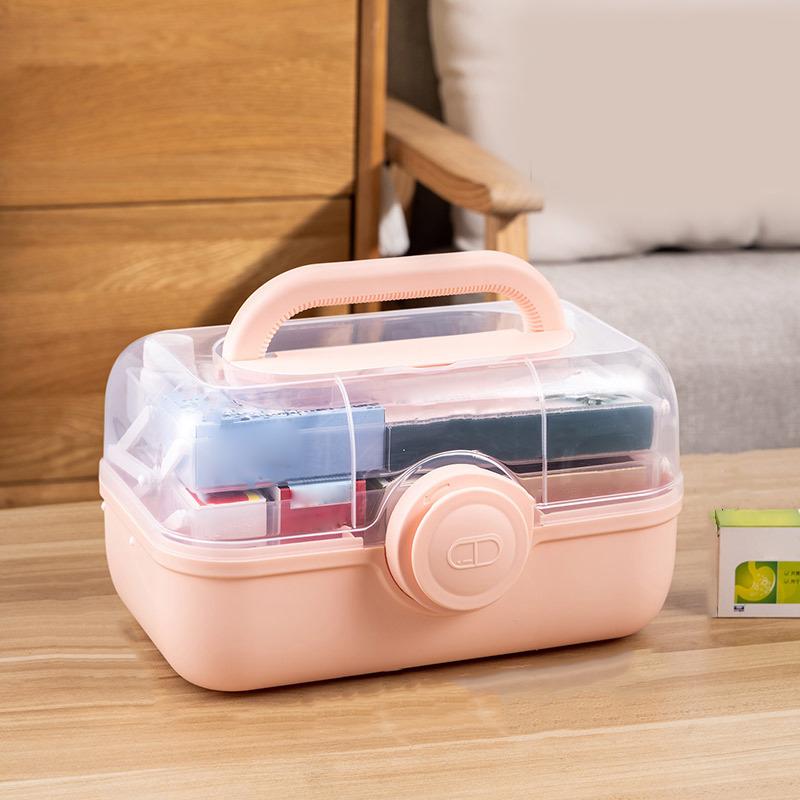 Ящик для хранения лекарств пластиковый многослойный медицинский шкаф большой емкости для дома