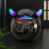Bluetooth Speaker Audio with LED Digital Alarm Clock Music Player Wireless Ball Shape Clock Speaker Little Devil Speaker Dual Alarm Clock
