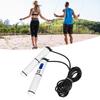 Skipping Rope Intelligent Electronic Counting Exercise Jumping Rope Fitness Equipment(White Black )