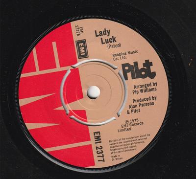 7-дюймовая пластинка PILOT Lady Luck EMI2377 EMI 1975 UK Rock Б/у