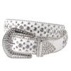 Women's Rhinestone Crystal Waist Belt for Jeans or Dress, European and American Style with Inlaid Rivets