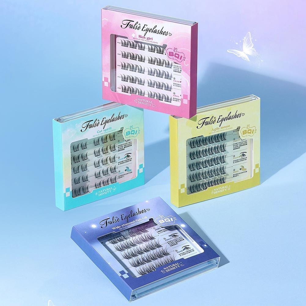 False Eyelashes Without Glue, Natural-looking False Eyelashes, 3D False Eyelashes Without Adhesive, Black Lashes With Strong Adhesion In 1 Second