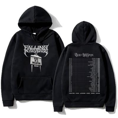 Falling in Reverse God Is A Weapon Тур 2025 Худи Мужские Женские Готические Повседневные Оверсайз Толстовка Винтажные Эстетичные Тренды Худи