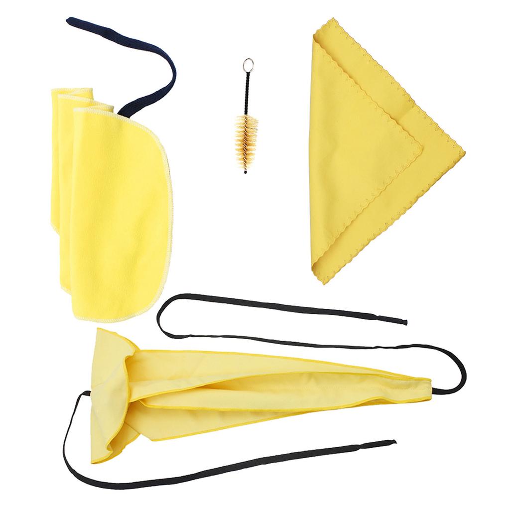 Набор для ухода за саксофоном, 3 шт., ткань для чистки + щетка для мундштука, музыкальный инструмент