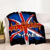 Def Leppard Union Jack Customize Your Name Blanket Multi-purpose Customizable Blanket Warmthful Decor Perfect for Picnics Bed Home Decor Seaside
