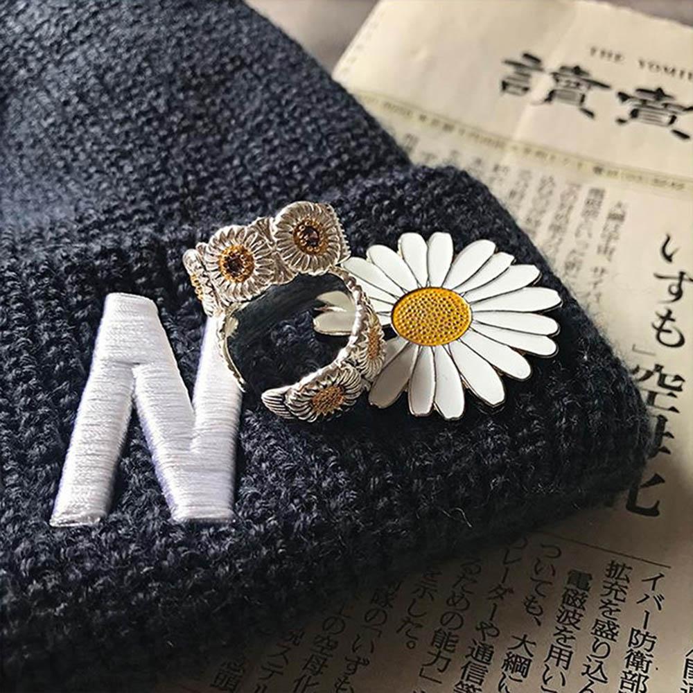 Vintage Adjustable Open Gothic Fashion Jewelry Flower Ring Daisy Rings Wedding Rings For Women