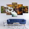 Canvas Painting beautiful amazing waterfall in forest landscape Wall Art Painting Modular Wallpapers Poster Print Home Decor