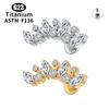 ASTM F136 Титановый пирсинг-гвоздик 16g 5A Цирконий Трагус Хрящ Хеликс Конч Серьга для уха Украшения для тела