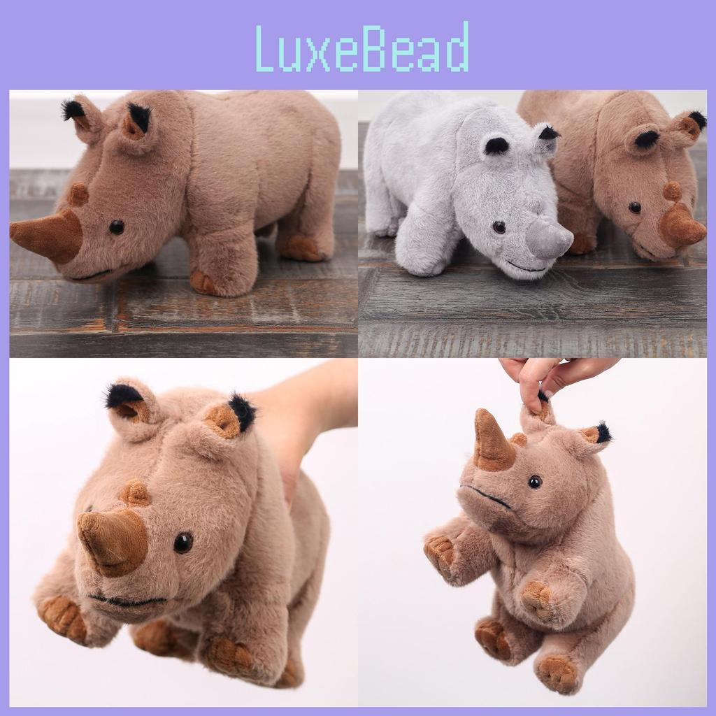 Toy Rhino Plush Stuffed Animal Doll For Kids Gift Cartoon Bedroom Decoration