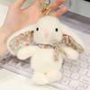 Elephant Penguin Cartoon Floral Bunny Plush Toy Keychain Bag Pendant Decor