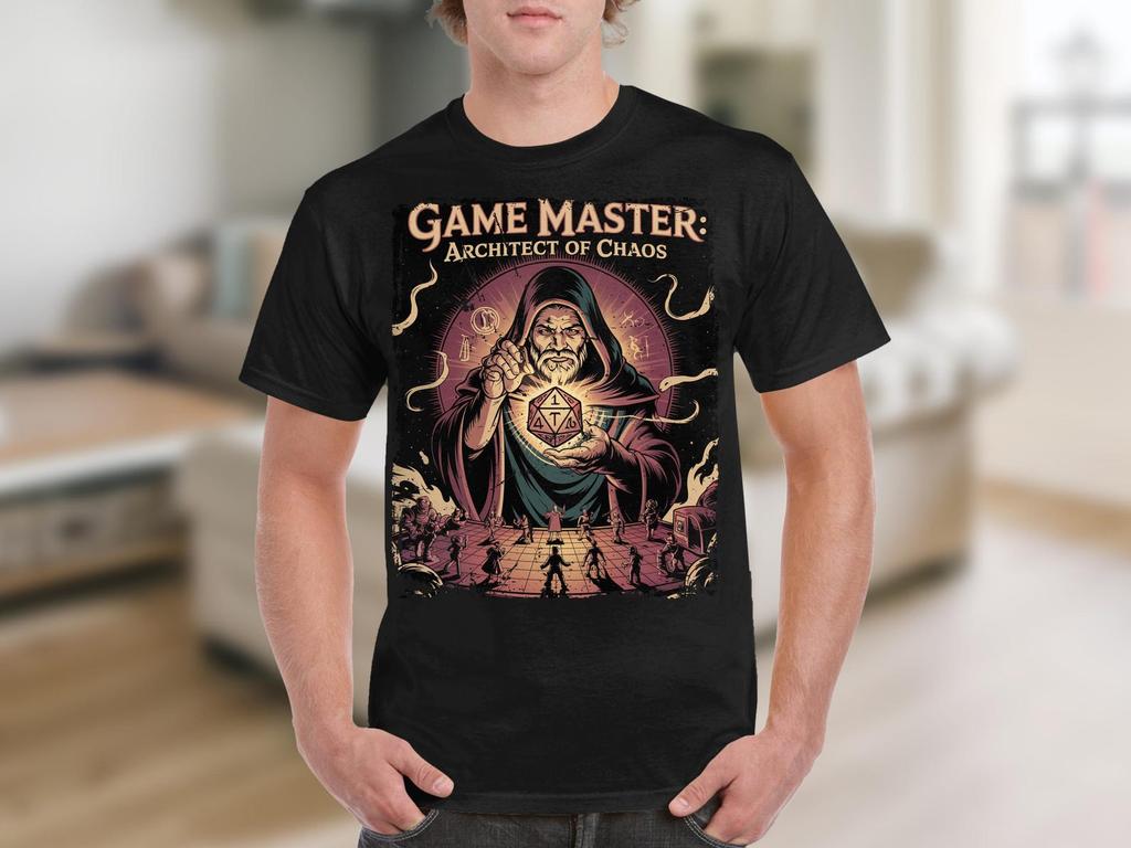 Game Master T Shirt, Architect of Chaos Tee, Dungeon Master Shirt, Unique RPG Gift, Fantasy Role-Playing Top, Retro Gaming Apparel