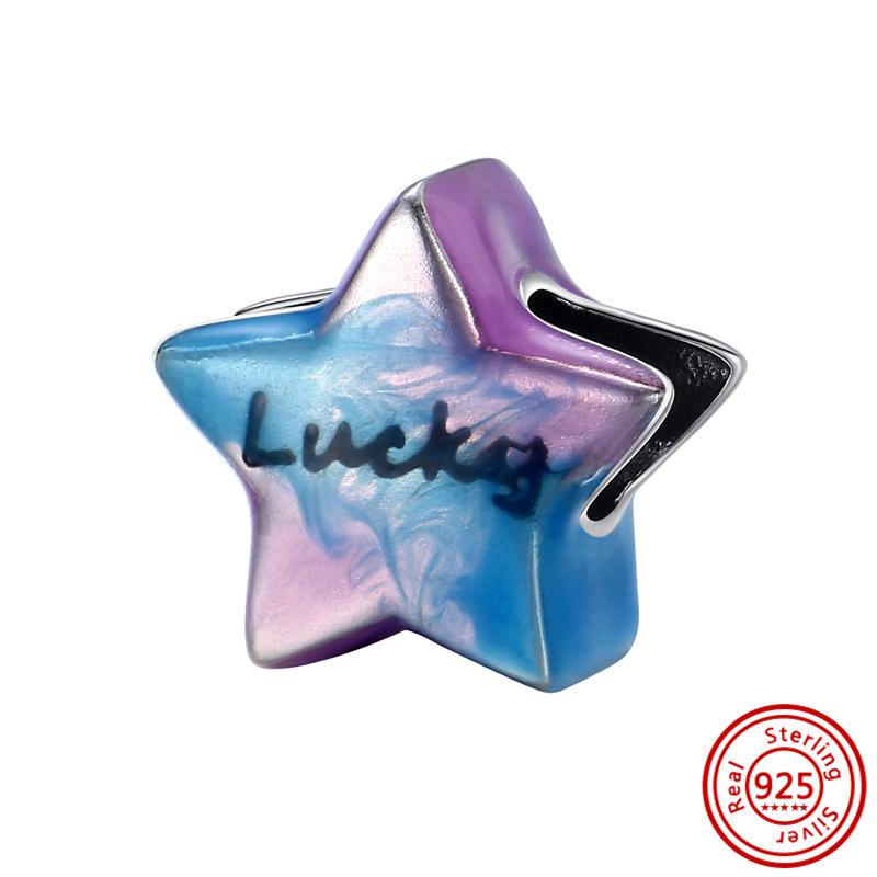 Новинка S925, серебристо-синяя подвеска, висячие морские животные, морская звезда, русалка, рыбья ракушка, подходит для оригинального браслета, бусины, подарок, ювелирные изделия своими руками