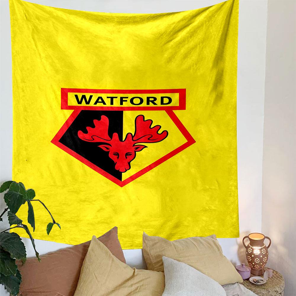 Watford Logo with Red Moose Design Patterned Tapestry Decorative Wall Hanging, Home Bedroom Living Room Decor
