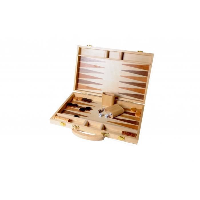 Jeu de plateau - BUFFALO - Backgammon Buffalo - Bois marqueté - Adulte - 30 min