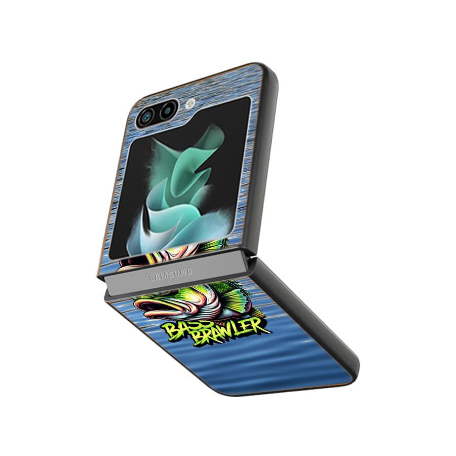 Enjoy a Day of Fishing Pleasure Phone Case For Samsung Z Flip 7 6 5G Galaxy Z Flip4 Z Flip5 Z Flip3 Coque Black Hard PC Shell Pr