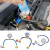 R134a Refrigerant Gas Recharging Kit Air Conditioning Conditioning Hose Tool Air Set Gauge Refill Recharge Freon 1/2’’Autom A6R6