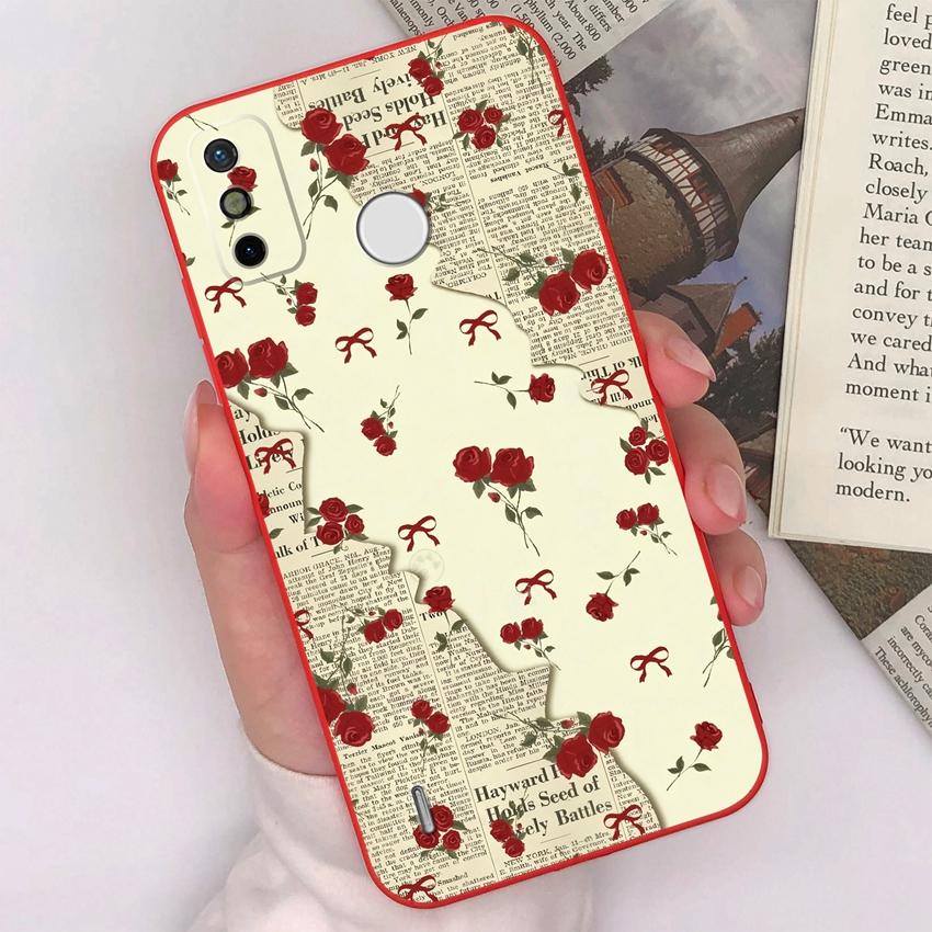 Для Tecno Spark GO 2023 2022 2021 2020 2 3 Camon 12 15 Air Pro Pop 7 Чехол для телефона Милые мультяшные животные Матовые силиконовые задние крышки Для Tecno Накладка