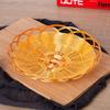 Plastic Imitation Rattan Basket Round Fruit Basket New Food Plate  Breakfast Cake Snack