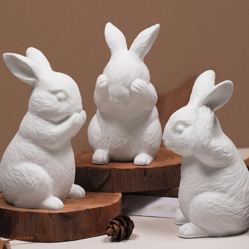 Практичная прочная силиконовая форма для подсвечников в виде кролика, переносная, для подарков ручной работы и домашнего декора