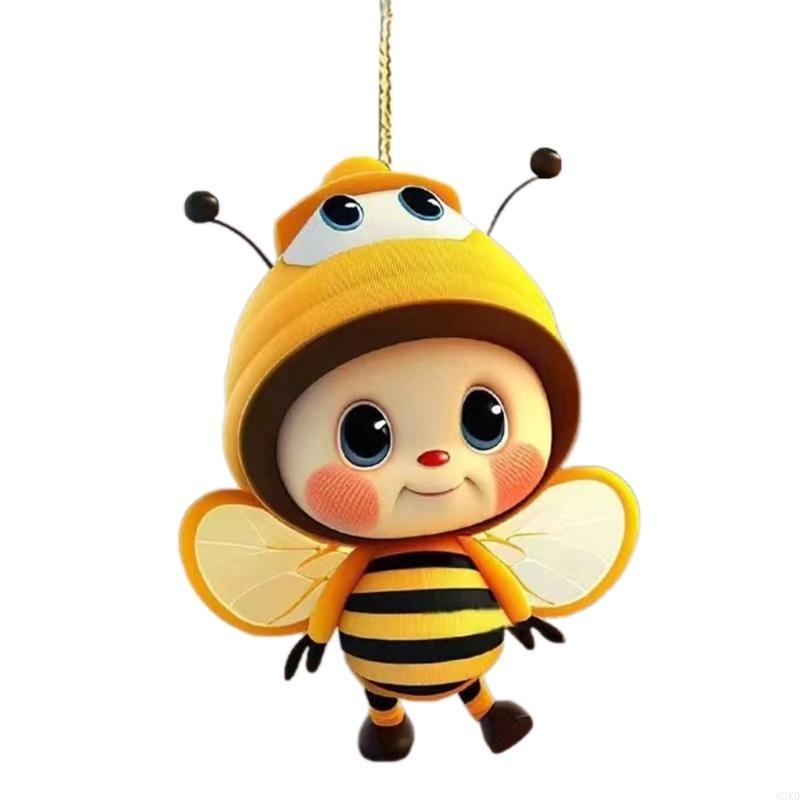 62KD Украшение Пчелы, Подвески для Зеркала Автомобиля, Акриловый Держатель для Зеркала Заднего Вида Автомобиля