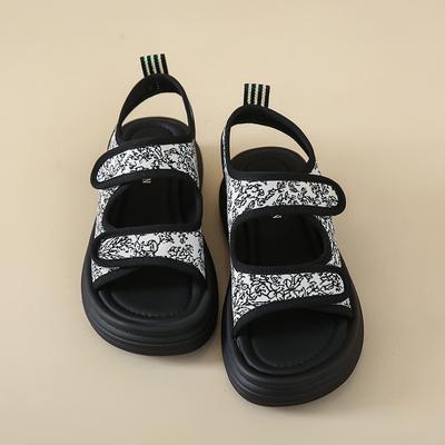 Туфли для маффинов на толстой подошве, римские спортивные сандалии на липучке, женские летние пляжные туфли на берегу моря