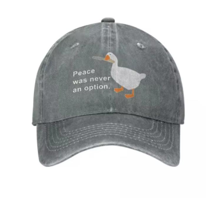 Old washed baseball caps for men and women, small fresh printed soft top cap, outdoor casual sunscreen sun hat