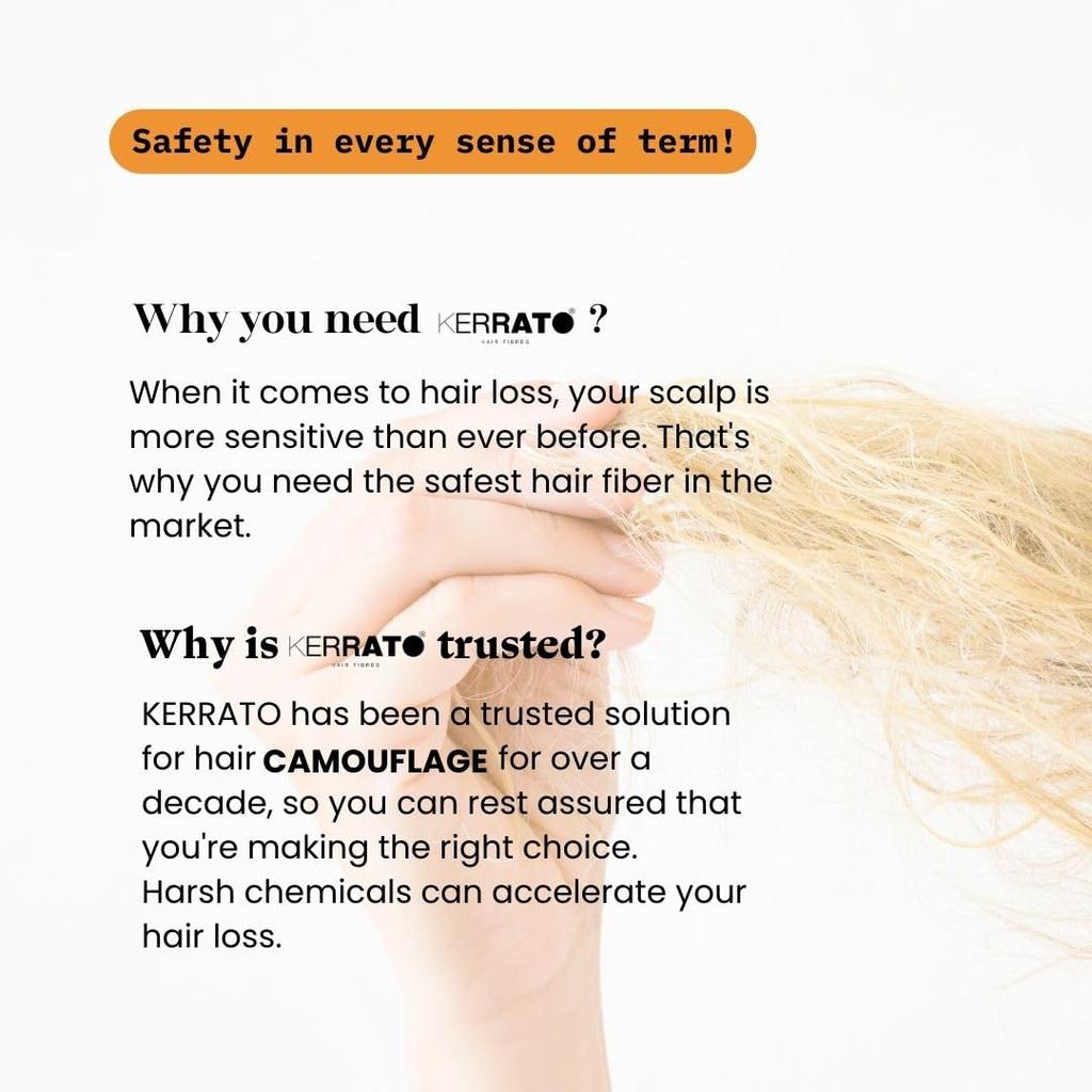 Hair Fibres For Thinning Hair (Light Brown) Natural, 11.5g - Conceals Hair Loss In 10 Seconds - Natural Hair Thickener & Fibers For  Unisex