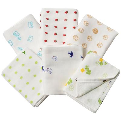 Hiorie Сделано в Японии Полотенце для лица Марлевые полотенца Набор из 6 штук Petit 6 Patterns Полотенце Senshu