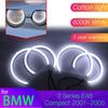 Angel Eyes Kit 6000L Cotton White Halo Ring Light for BMW 3 Series E46 Compact 2001 2002 2003 2004 2005