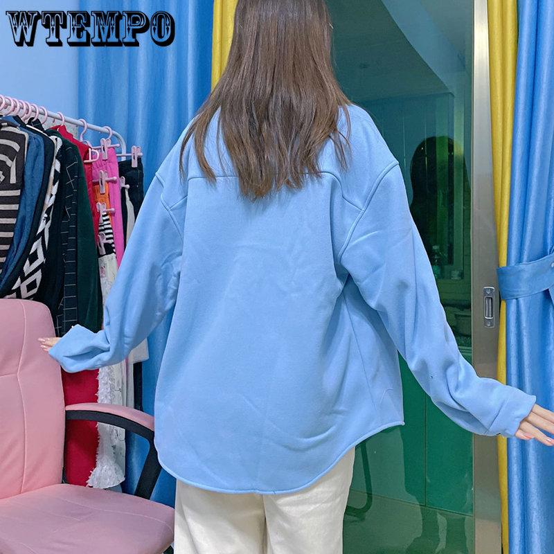 Women Shirts Corduroy Velvet Elegant Blouses Long Sleeve Autumn Winter Button Coat Warm Casual Fleece Solid Pocket Shirts