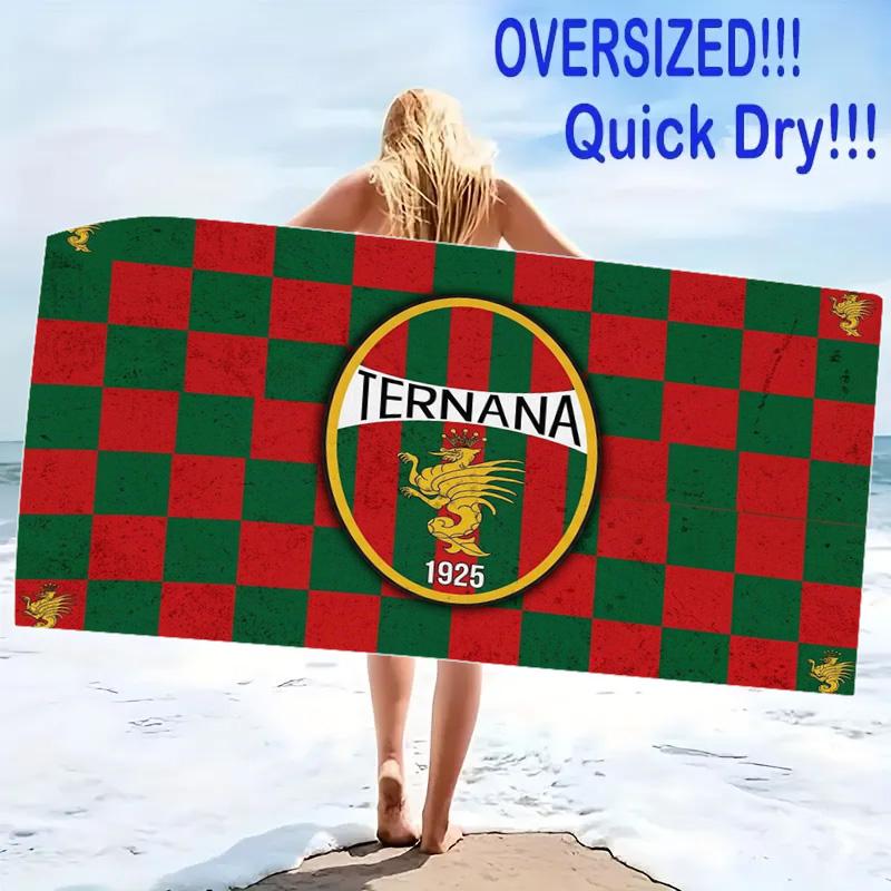 Пляжное полотенце Ternana Calcio Print, Большое мягкое быстросохнущее полотенце для пляжа, кемпинга, плавания