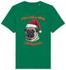 Kids PUG Christmas T-Shirt Santa Dog Woof Wishes Dogs Stocking Filler Organic