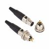 Onelinkmore 4-Pin Mini XLR TA4F Male/Female Panel Mount Socket Connector Microphone Audio Socket XLR Connector Mini Jack for Professional Microphones,