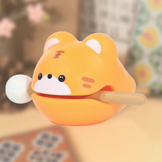 Деревянная игрушка-рыба с мультяшным животным и молотком для снятия стресса, медитации, успокаивающего ударного инструмента, настольного украшения из деревянной рыбы из смолы