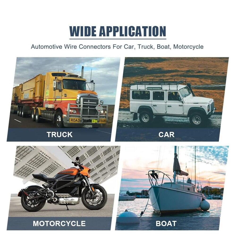 Водонепроницаемые разъемы для проводов 16 AWG Автомобильные электрические разъемы Быстроразъемные соединители проводов 2/3/4 контакта