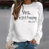 European and American Women's Letter Printed Pullover Ashionable and Versatile Round Neck Shoulder Top T-shirt