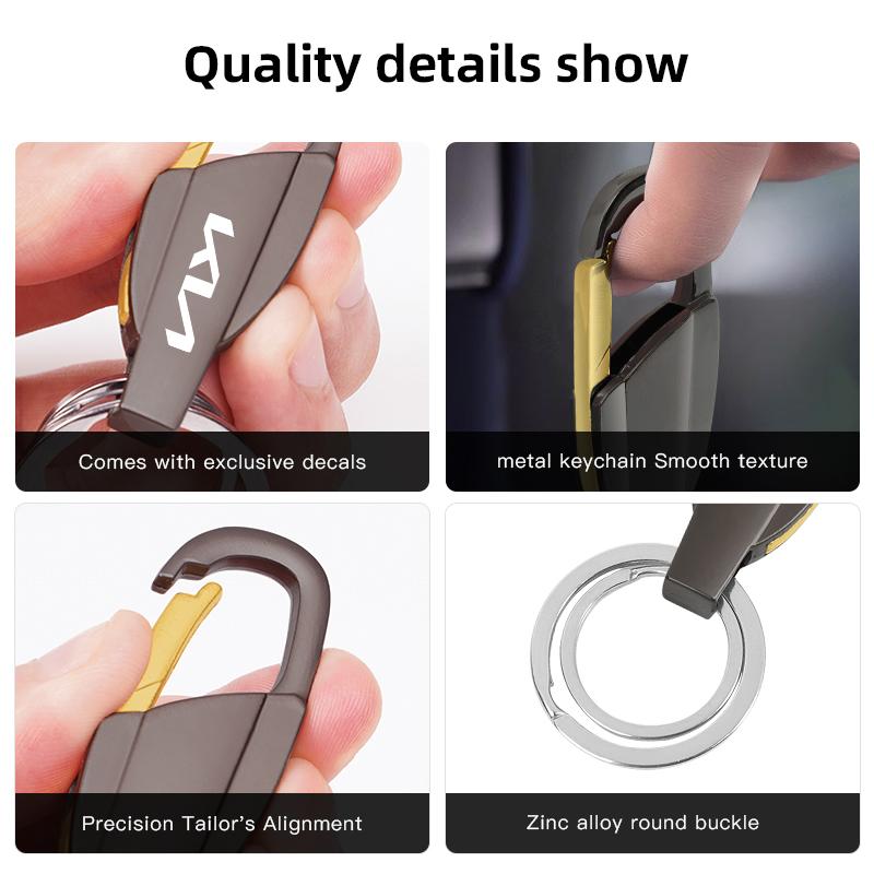 THCR5 1Pcs Car Key Accessories Zinc Alloy Keychain Ring For KIA RIO Sorento Ceed K5 Stinger Niro EV6 EV9 Soul Cerato Stonic Carnival