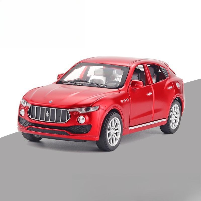 Масштаб 1/32 Модель внедорожника Maserati Levante из сплава, литой металлический игрушечный автомобиль со звуком и светом, инерционная игрушка, коллекция, миниатюрные игрушечные автомобили, подарок